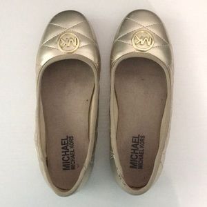 Michael by Michael Kors Gold Ballet Flats